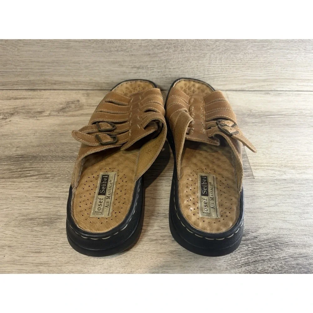 Joseph Seibel Open House Sling Back Brown Sandals Size 9 US EU 42 Air Massage